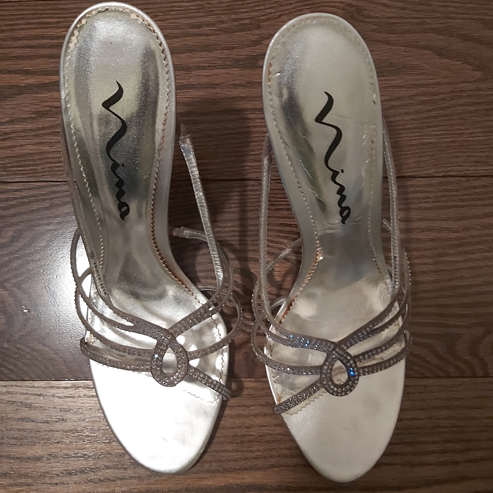 Nina silver and metallic high heels - Picture 5 of 5